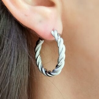 Arracadas twist plateada