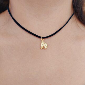 Collar caballo cordon negro