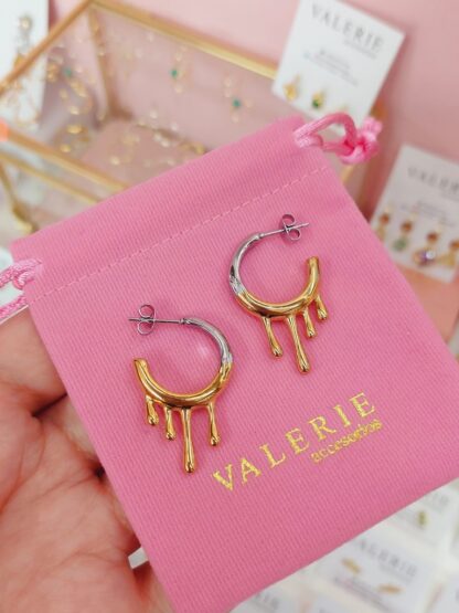 Aretes bicolor gotas