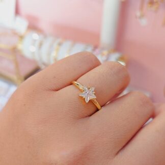 Anillo estrella cristal