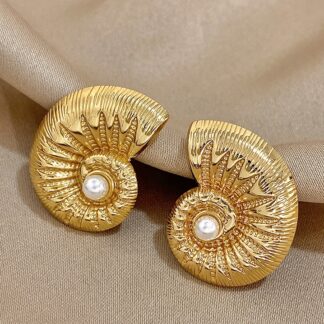 Arete caracol perla