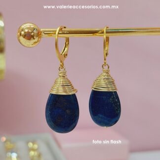 Aretes Lapislázuli gota