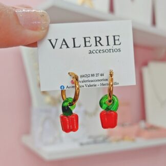 Arete pimiento de vidrio