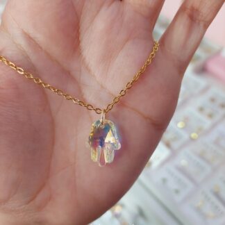Collar mano Fátima cristal