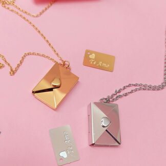 Collar sobre con carta te amo