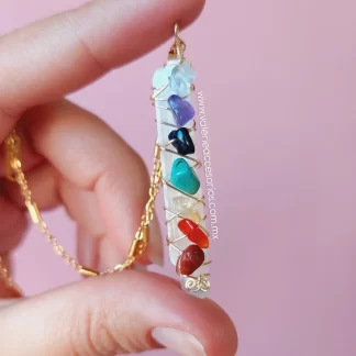 Collar selenita 7 chakras