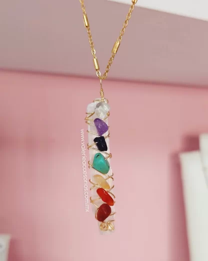 Collar selenita 7 chakras - Imagen 3