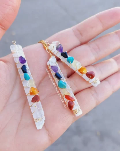 Collar selenita 7 chakras - Imagen 2