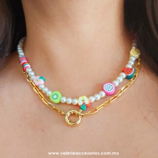 Collar Frutas perlas